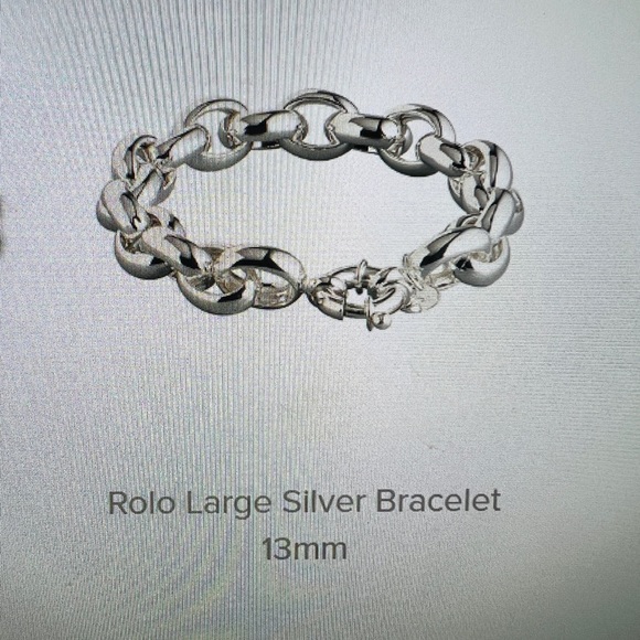 Lola & Company Rolo Large Silver Bracelet 13MM - Picture 2 of 8
